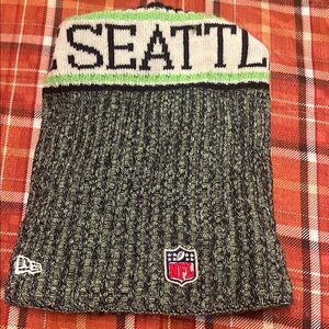 New Era Knit Hat- classic Green /Blue Seattle Seahawks colors / logo- must have